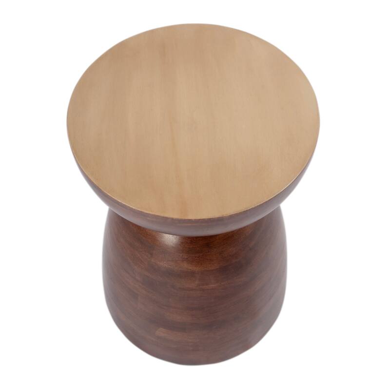 Hayes 13 in. W Round Solid Wood Side Table