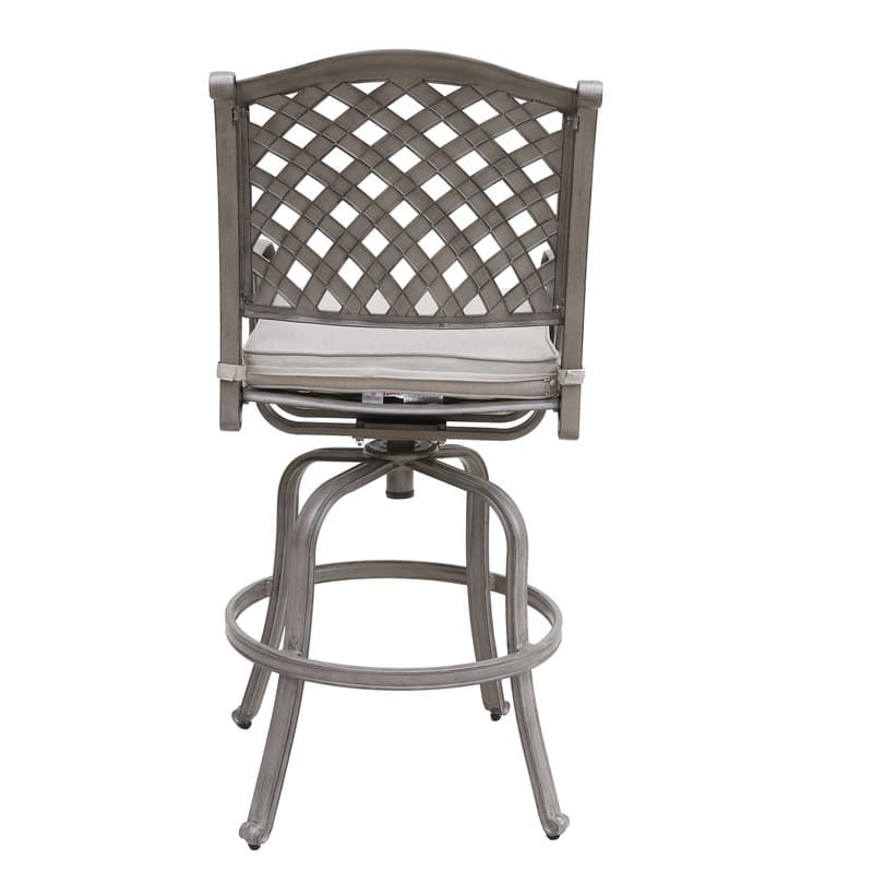 Ventura Cast Aluminum Bar Stool with Cushion (Set of 2)