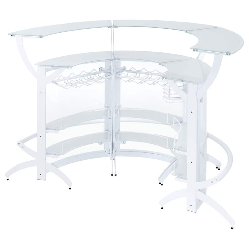Dallas 3-piece Curved Freestanding Home Bar Cabinet