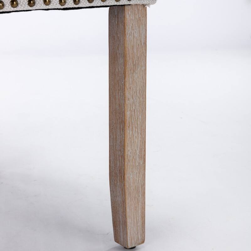Modern/Contemporary Linen Dining Chair with Solid Wood Legs（Set of 2）