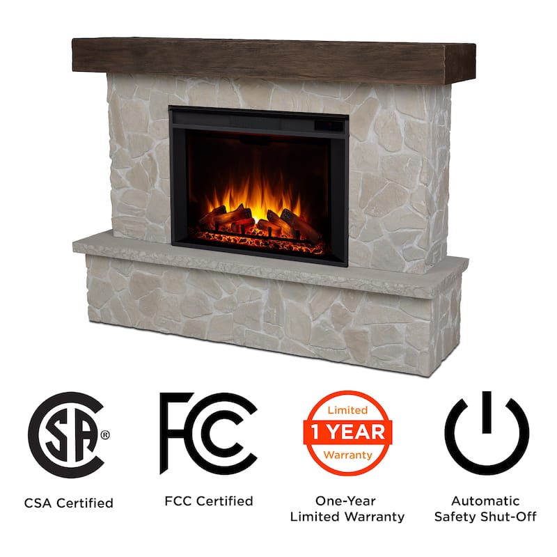 Odette Grand Electric Fireplace by Real Flame