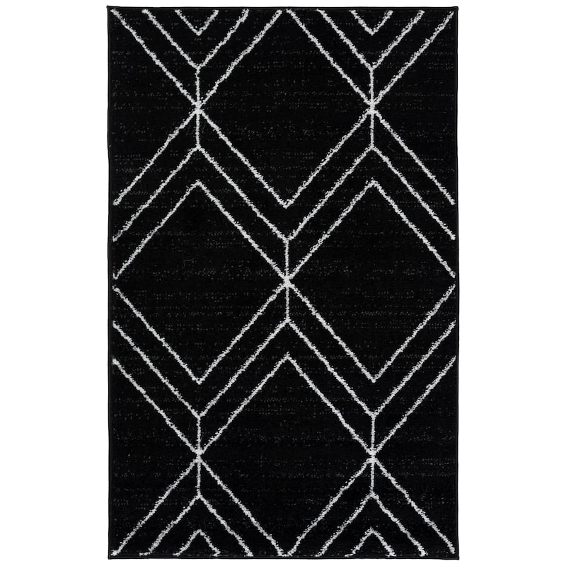 SAFAVIEH Adirondack Juvelina Modern Geometric Rug - 2'6" x 4' - Black/Ivory