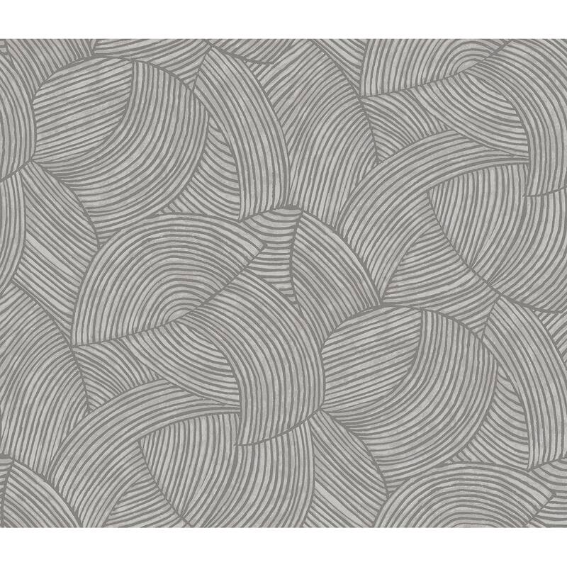 Seabrook Designs Stellara Palms Non-Woven Unpasted Wallpaper - 20.9 in W x 33 ft. L - Silver with Glass Beads