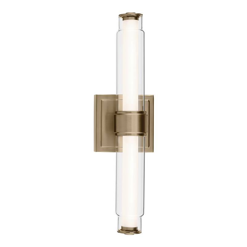 Kichler Lighting Laurene 18.5" Linear Bath Bar Small LED with Clear Glass in Champagne Bronze