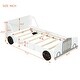 preview thumbnail 6 of 8, Twin Size Car-Shaped Platform Bed with Wheels ,Unique Vehicle Design, High-Quality Plywood and MDF Construction