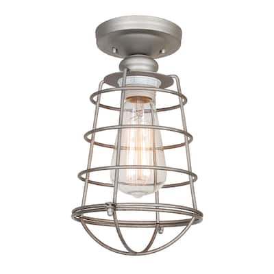 Design House Ajax 1 Light Dimmable Semi-Flush Ceiling Fixture