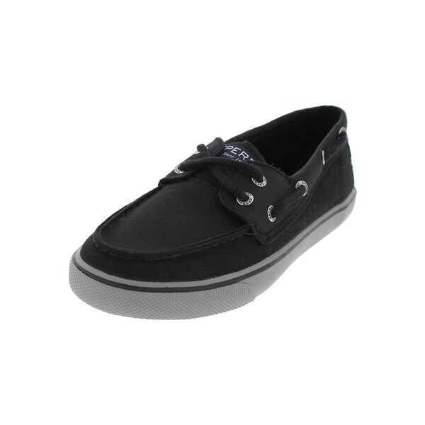 boys black sperrys