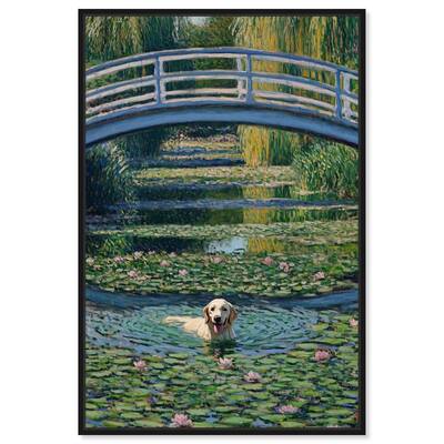 The Pond Under the Bridge Canvas by Art Remedy