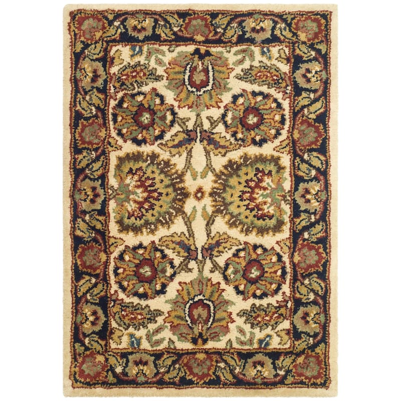 SAFAVIEH Handmade Classic Juliya Traditional Oriental Wool Rug - 2' x 3' - Ivory/Navy
