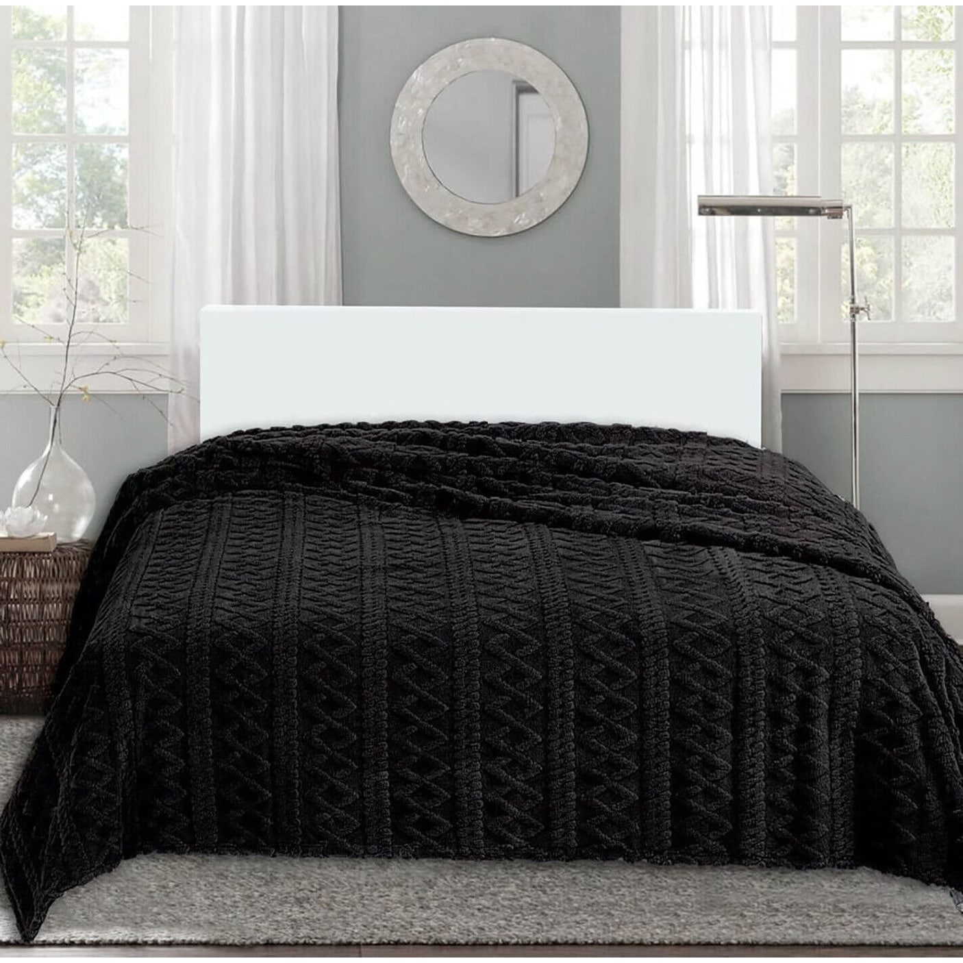 Clara Clark Faux Fur Heavy Mink Ultra Plush Cozy Warm Rabbit Bed Blanket Bed Bath Beyond 34074155