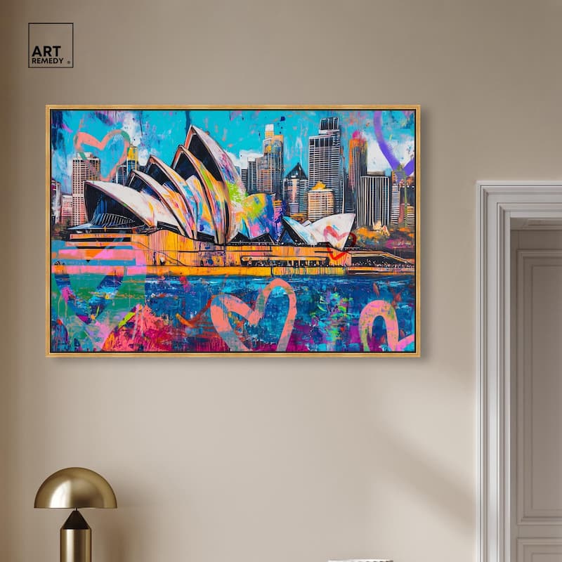 Sydney Opera Graffiti Canvas by Art Remedy
