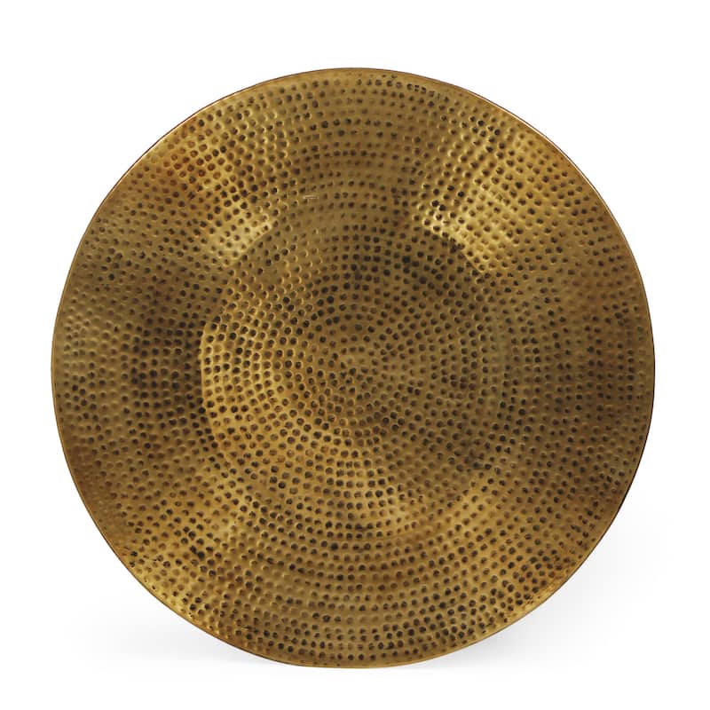Blairmont Modern Handcrafted Aluminum Drum Coffee Table by Christopher Knight Home - 29.50" L x 29.50" W x 11.75" H