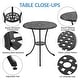 preview thumbnail 4 of 4, Yaheetech 3-Piece Patio Bistro Set, Cast Aluminum Bistro Table and 2 Chairs Set