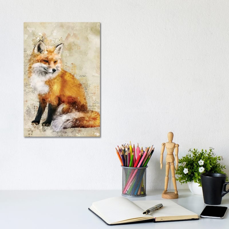 iCanvas "Fox" by Durro Art Canvas Print