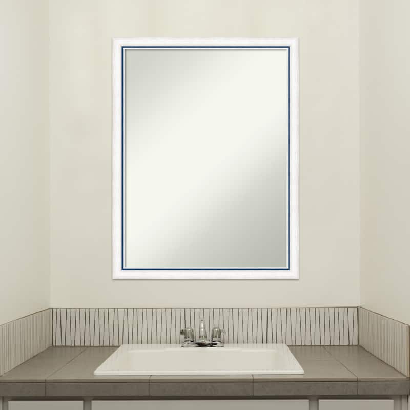 Morgan Non-Beveled Wood Framed Bathroom Vanity Wall Mirror