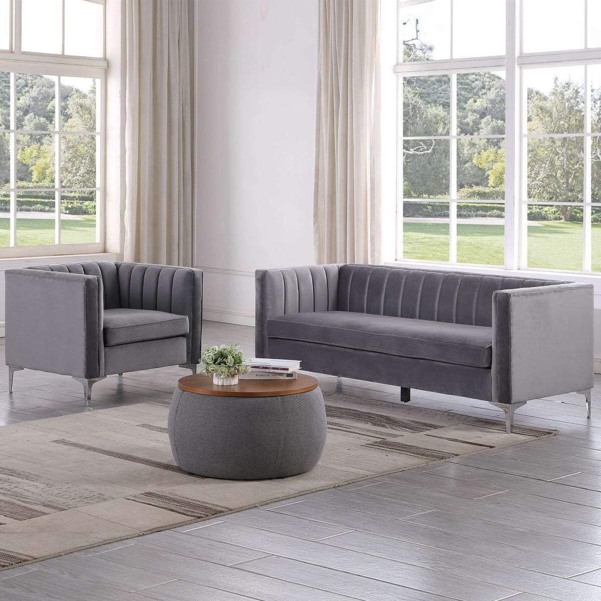 Morden Fort Living Room Furniture Sets Couches for Living Room, Chair,  Couch and Sofa 3 Pieces, Fabric, Dutch Velvet - Bed Bath & Beyond - 33909944