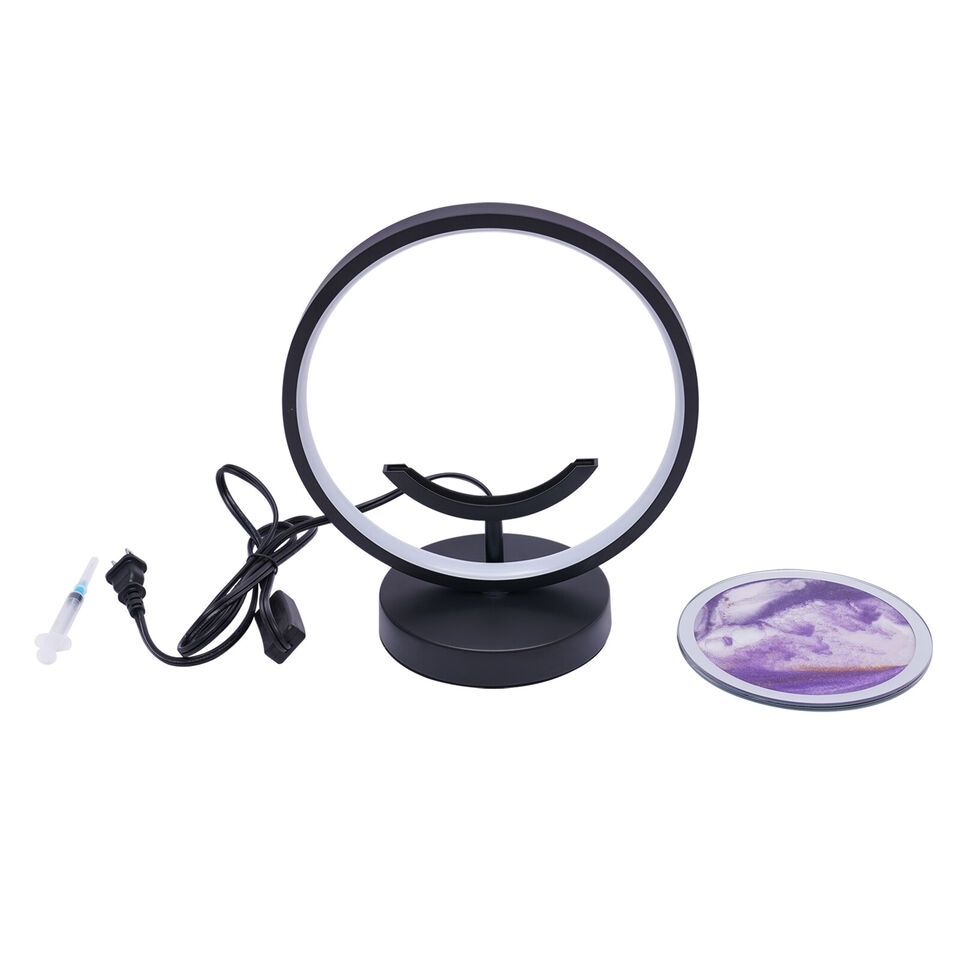 Round Hourglass Sea Motion 3D Sand Frame with LED
