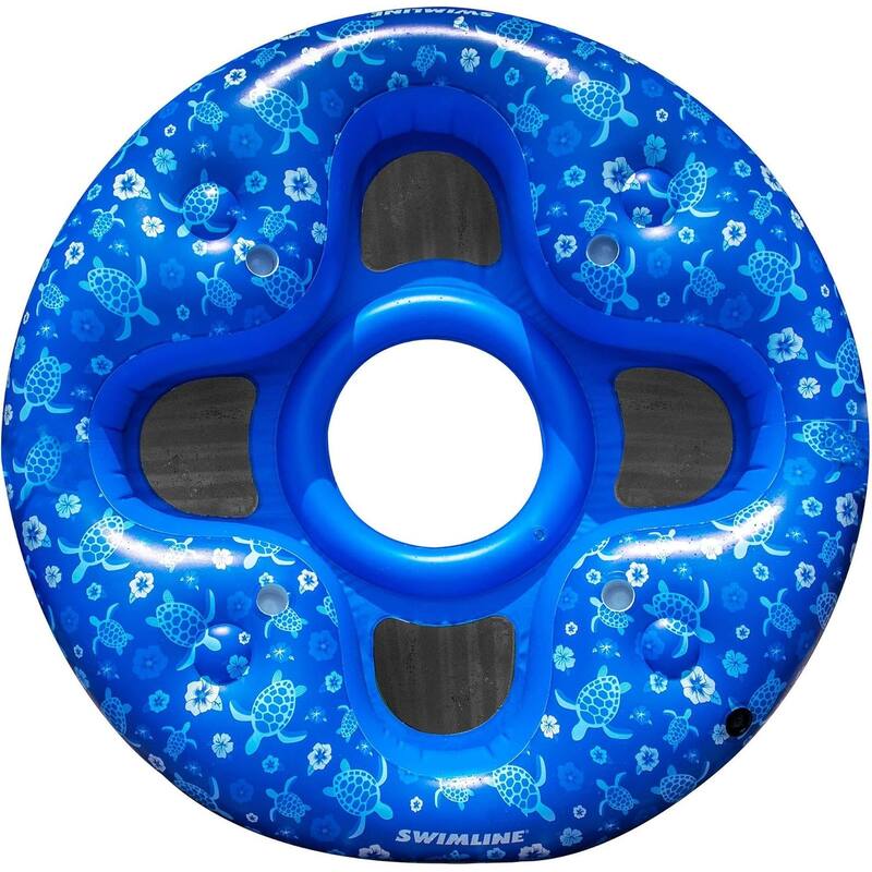 Inflatable 4 Person Tropical Pool Lounger - 85"