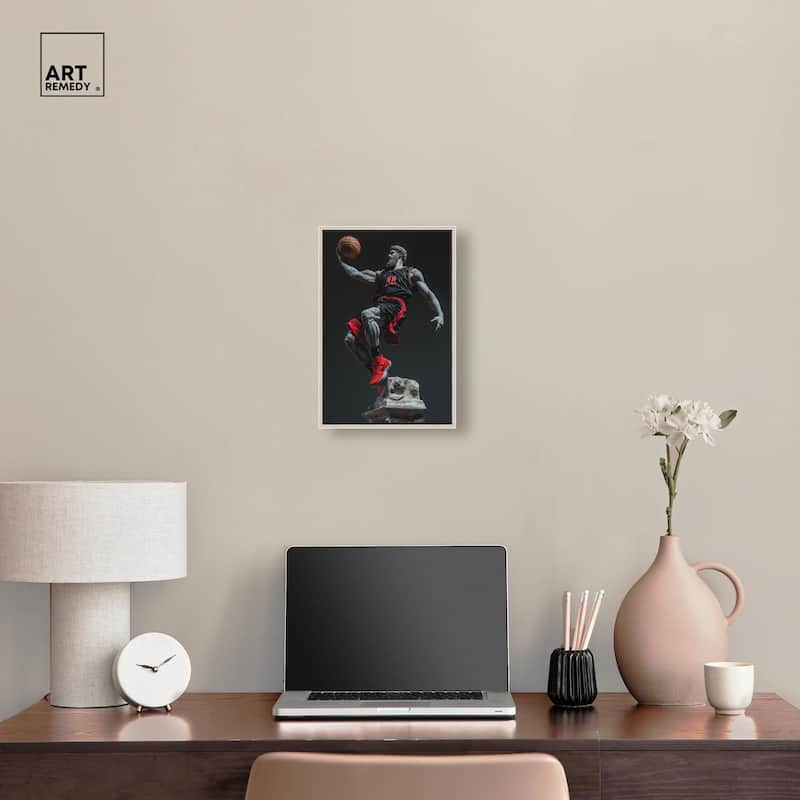 Basketball Sculpture Canvas by Art Remedy