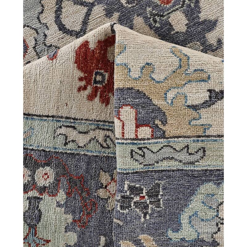 Oushak One-of-a-Kind Hand-Knotted Area Rug - Ivory - 8' 0" x 9' 10"
