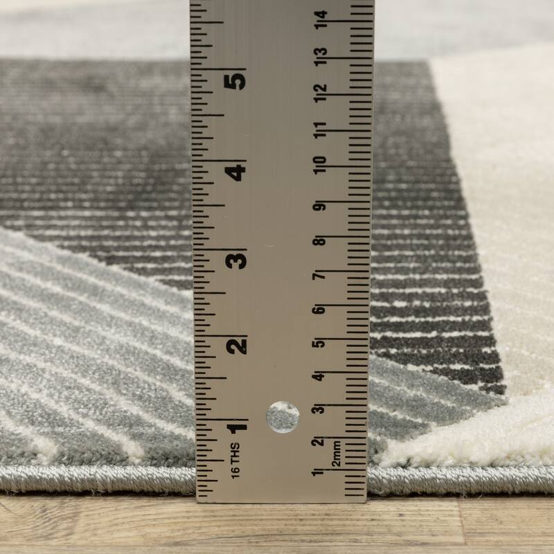 Style Haven Ripley Modern Geometric Mixed Pile Area Rug