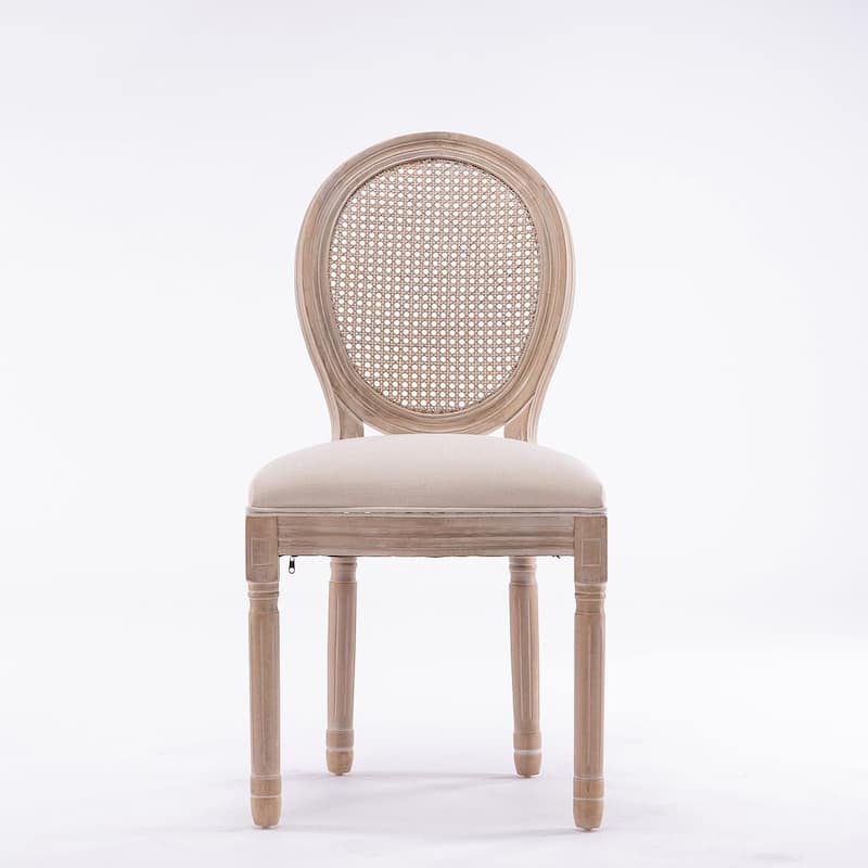 French Style Solid Wood Dining Chair Set of 2