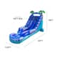XJUMP Tropical Deep Sea 19' Dual Lane Side Loader Water Slide with Pool, for Kids and Adults, Commercial Grade (Blower Included)