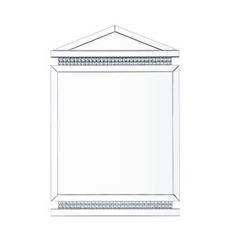 Q-Max Beveled Glass Mirrored Finish Mirror Crystal Wall Decor