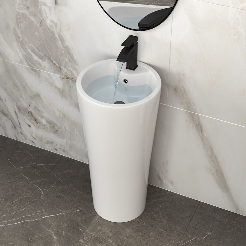 Classic Ceramic Pedestal Sink Bathroom Sink Basin