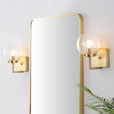 SAFAVIEH Lighting Ganon Wall Sconce (Set of 2) - 6" W x 7" D x 9" H