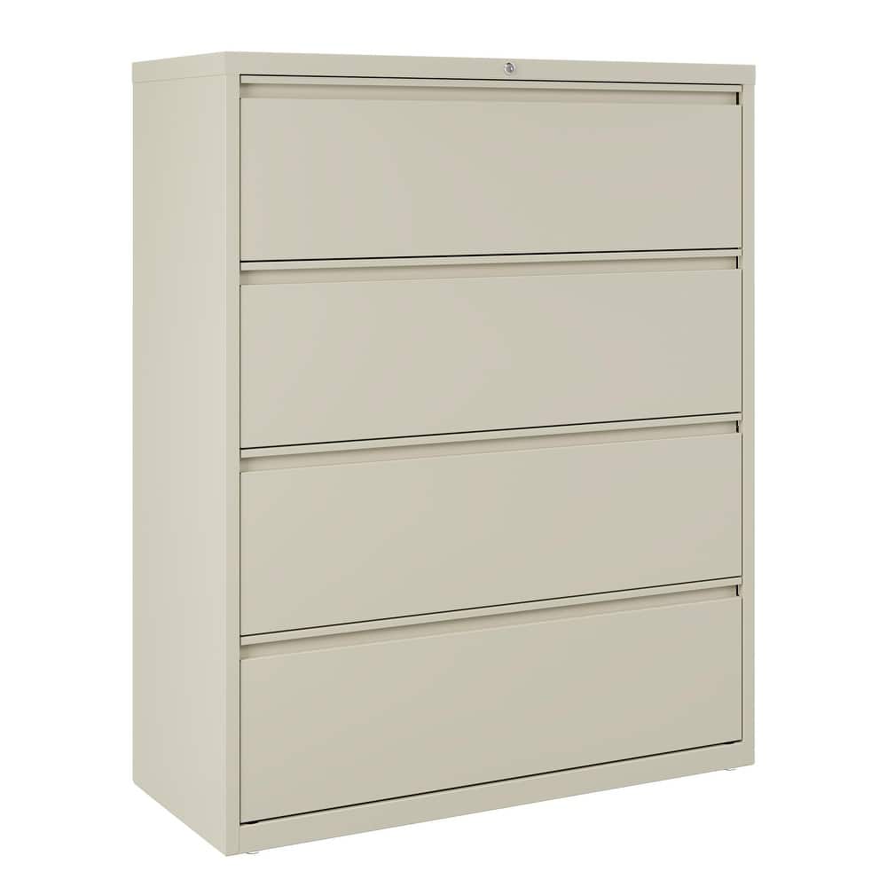 8000 Series 42" Wide 4-Drawer Lateral File Cabinet, Light Gray