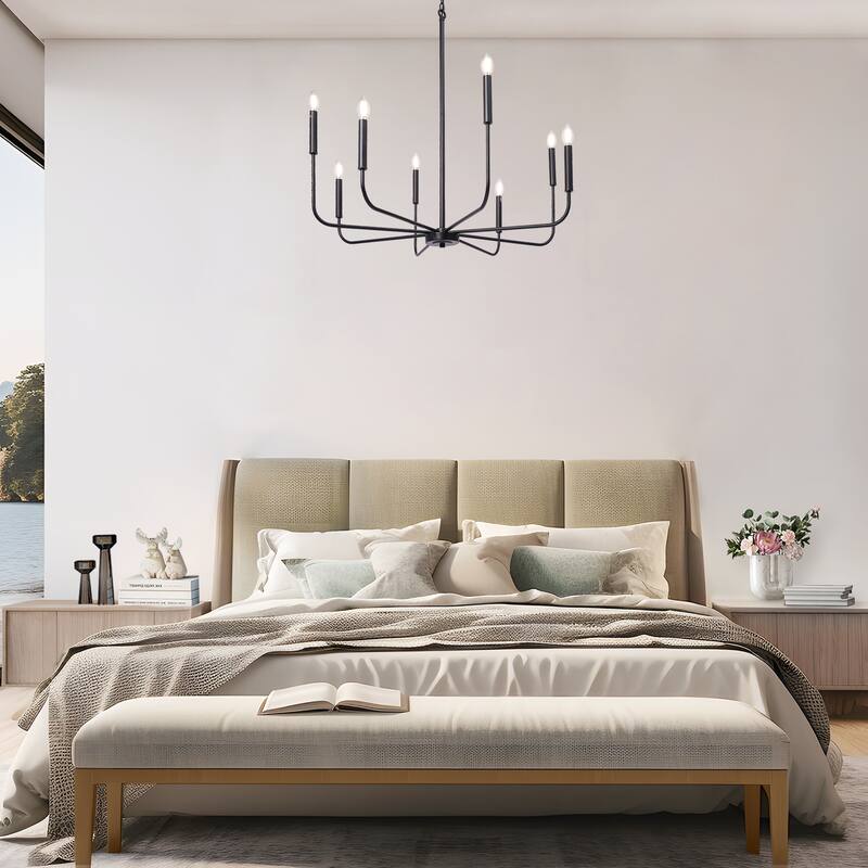 Modern Farmhouse 8-Light Classic Candle Light for Dining Living Room