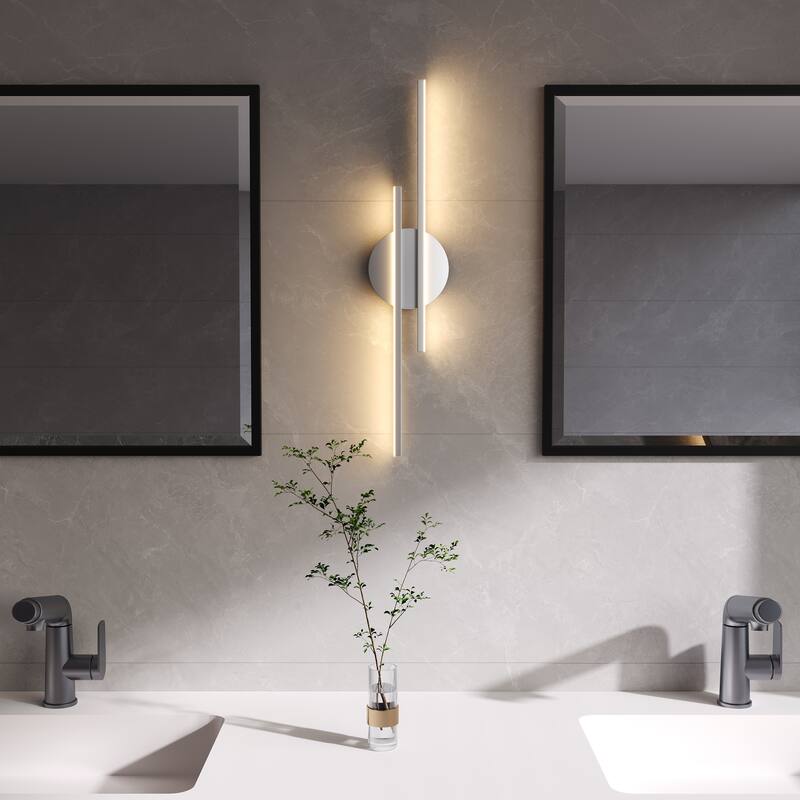 Modern 2-Light Dimmable Bathroom LED Vanity Light