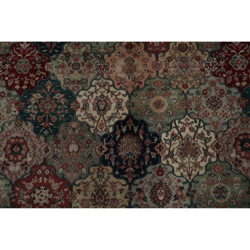Hand Knotted Oriental 100% Wool Carpet Traditional Floral Multi-Colored Agra Area Rug - 17' 4'' X 11' 6''