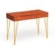 preview thumbnail 2 of 5, SAFAVIEH Pine Natural 2-drawer Desk Natural/Gold