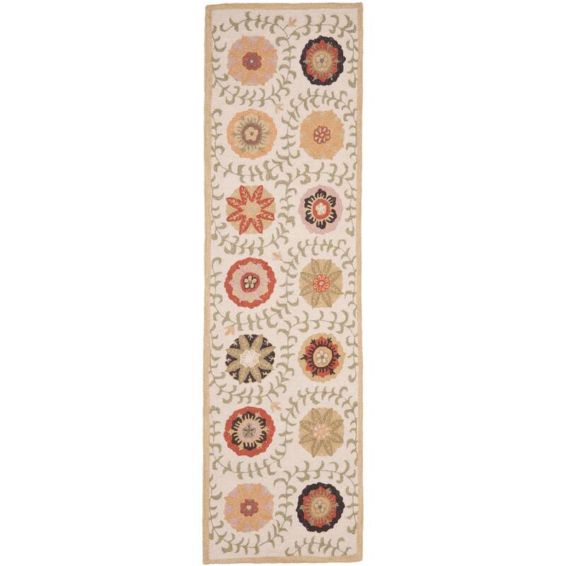 SAFAVIEH Handmade Blossom Euna Modern Floral Wool Rug
