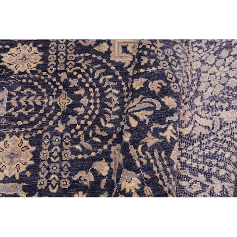 Classic Ziegler Everett Gray Beige Hand-Knotted Wool Rug - 11'9'' x 14'7''