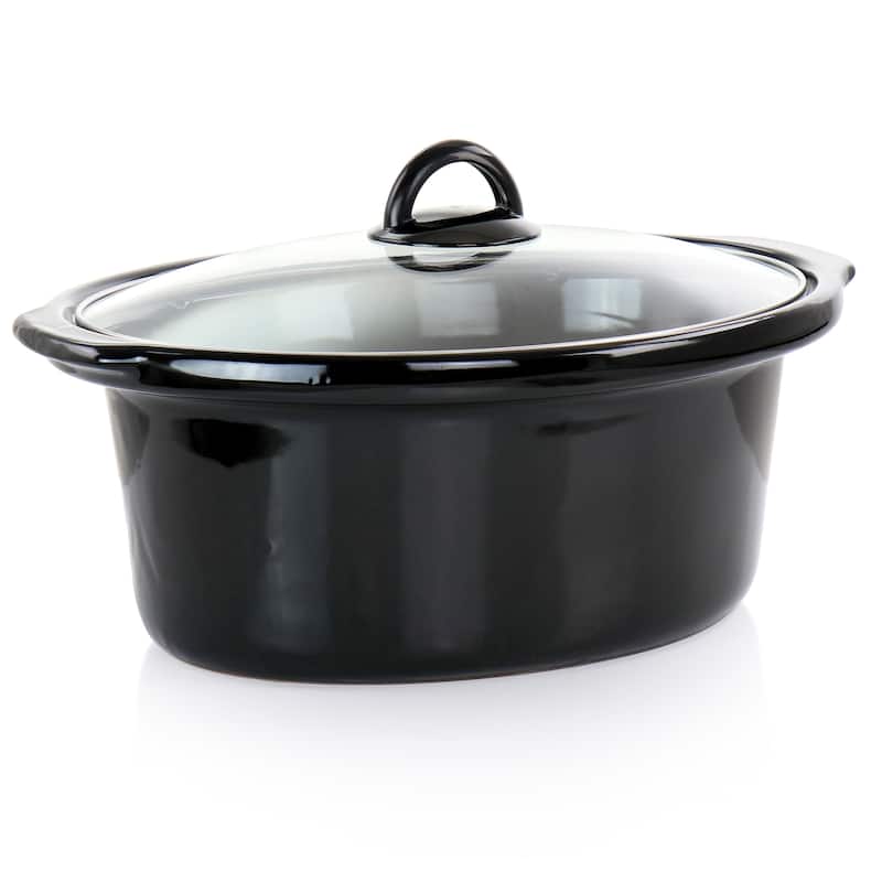 Better Chef 6 Quart Oval Slow Cooker with Removable Stoneware Crock