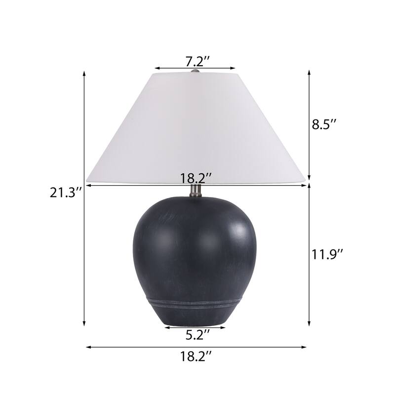 Global Accent Ceramic Table Lamp with Linen Shade
