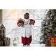 preview thumbnail 1 of 14, Fraser Hill Farm 3-Ft. Music and Motion African American Mrs. Claus with Apron - Animated Indoor Holiday Home Decor