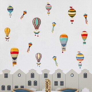 Walplus Colorful Hot Air Balloons Children Wall Stickers Nursery Decor