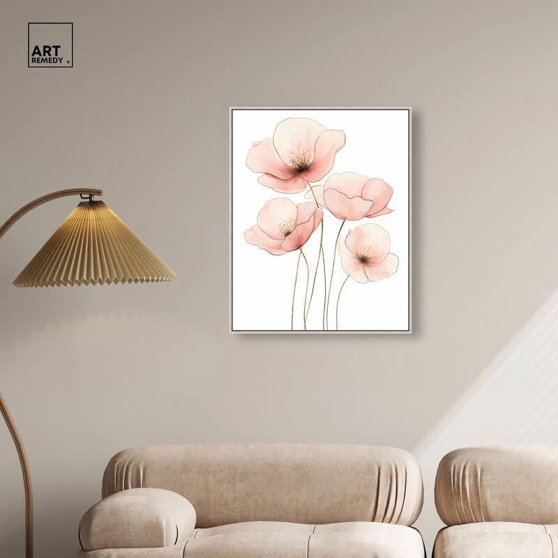 Pink Petal light Canvas by Art Remedy