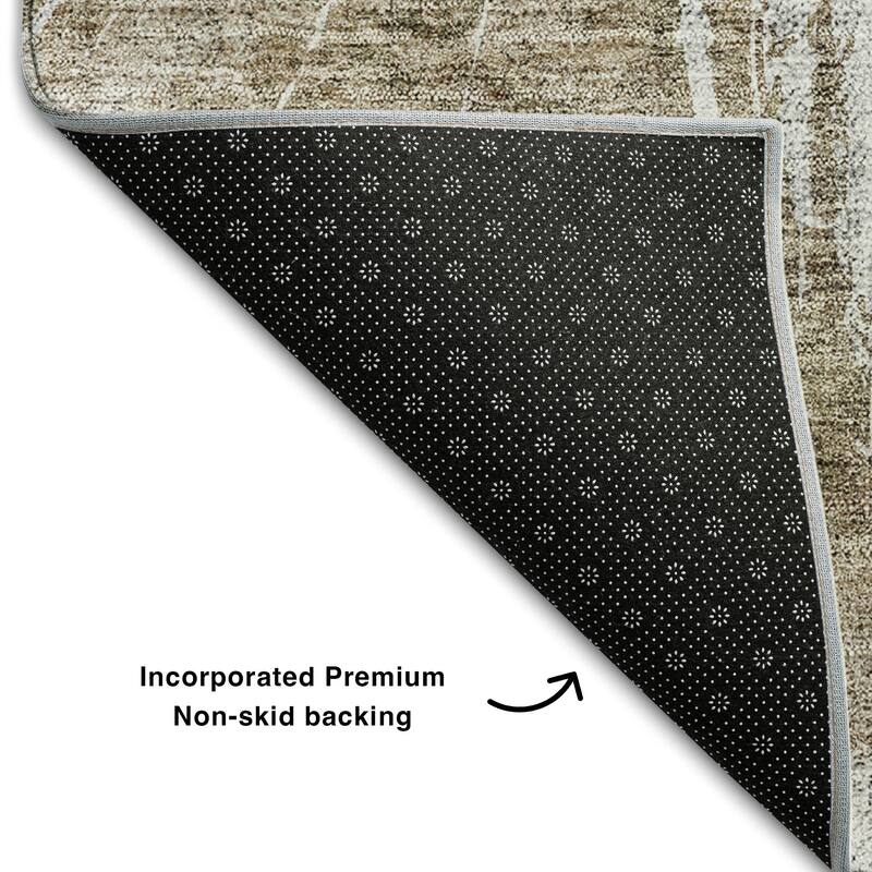 Premium Washable Super Soft Abstract Woodgrain Mayfield Rug