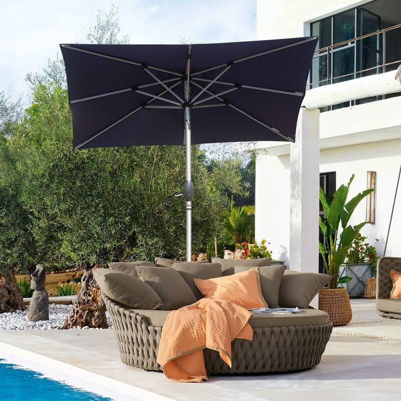 Domi Outdoor Living 6' x 4' Tilt Aluminum Patio Umbrella