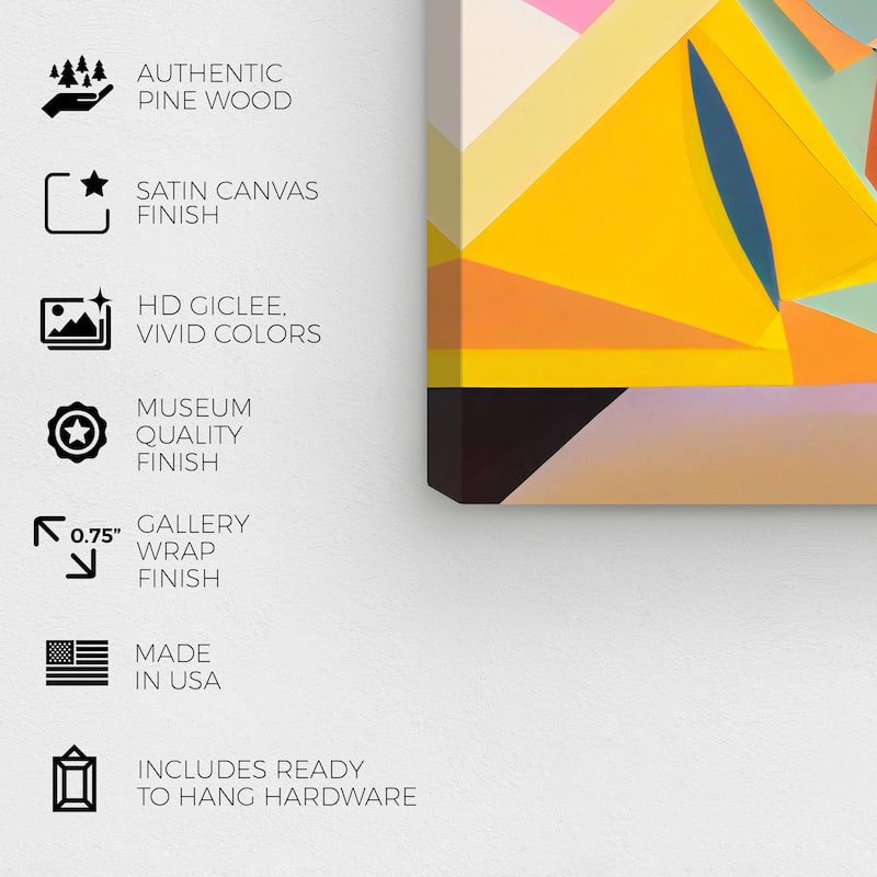 Wynwood Studio Canvas Abstract Understanding Yellow and Mid-Century Modern Wall Art Canvas Print