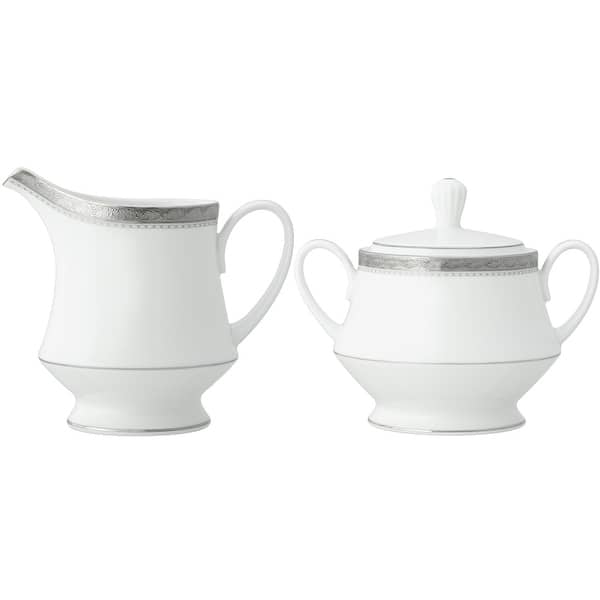 Charlotta Sugar & Creamer Set - Platinum