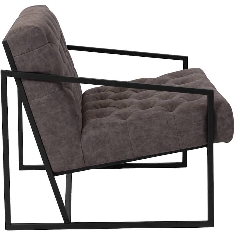 Upholstered Tufted Lounge Chair - 29"W x 31.75"D x 27.5"H