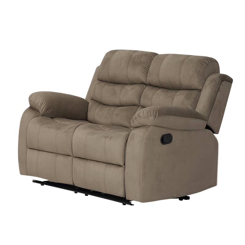 Selena Vinyl 3-Position Comfort Reclining Loveseat - Chocolate