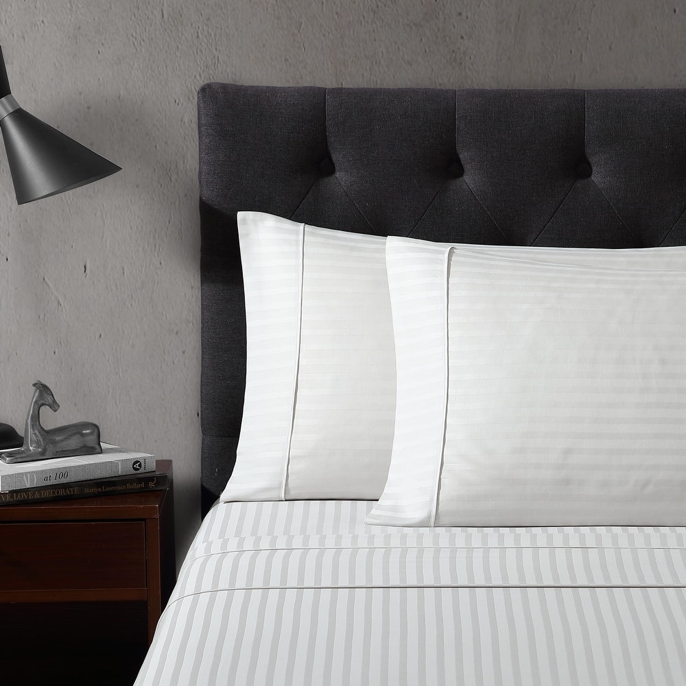 Vera Wang Dobby Stripe Cotton Sheet Set