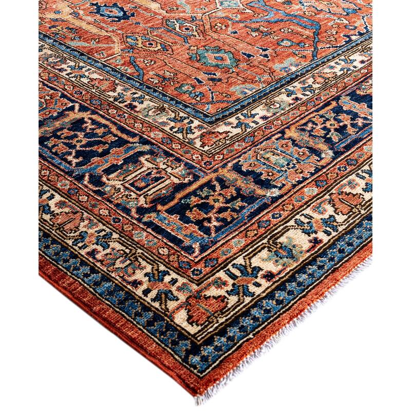 Serapi One-of-a-Kind Hand-Knotted Area Rug - Orange - 10' 0" x 13' 9"